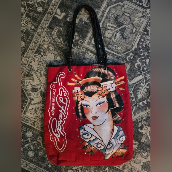 Ed Hardy Handbags - Ed Hardy Y2k Red Tote